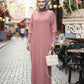 Ribbed Winter Dress - Pink