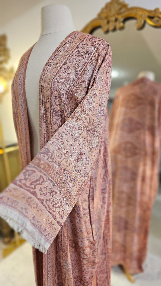 Pashmina Cashmere Abaya  - Soft Pink