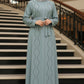 Wavy Crystal Abaya - Calm Blue
