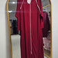 Simple Prayer Abaya - Red