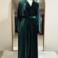 Royal Velvet Abaya - Royal Green