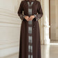 Embroidered Brown Abaya