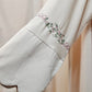 Embroidered Floral Boarder Abaya with Matching Hijab - Cream