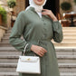Side Pleated Tunic - Olive