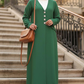 Gold Button Long 3 Pc Set - Green
