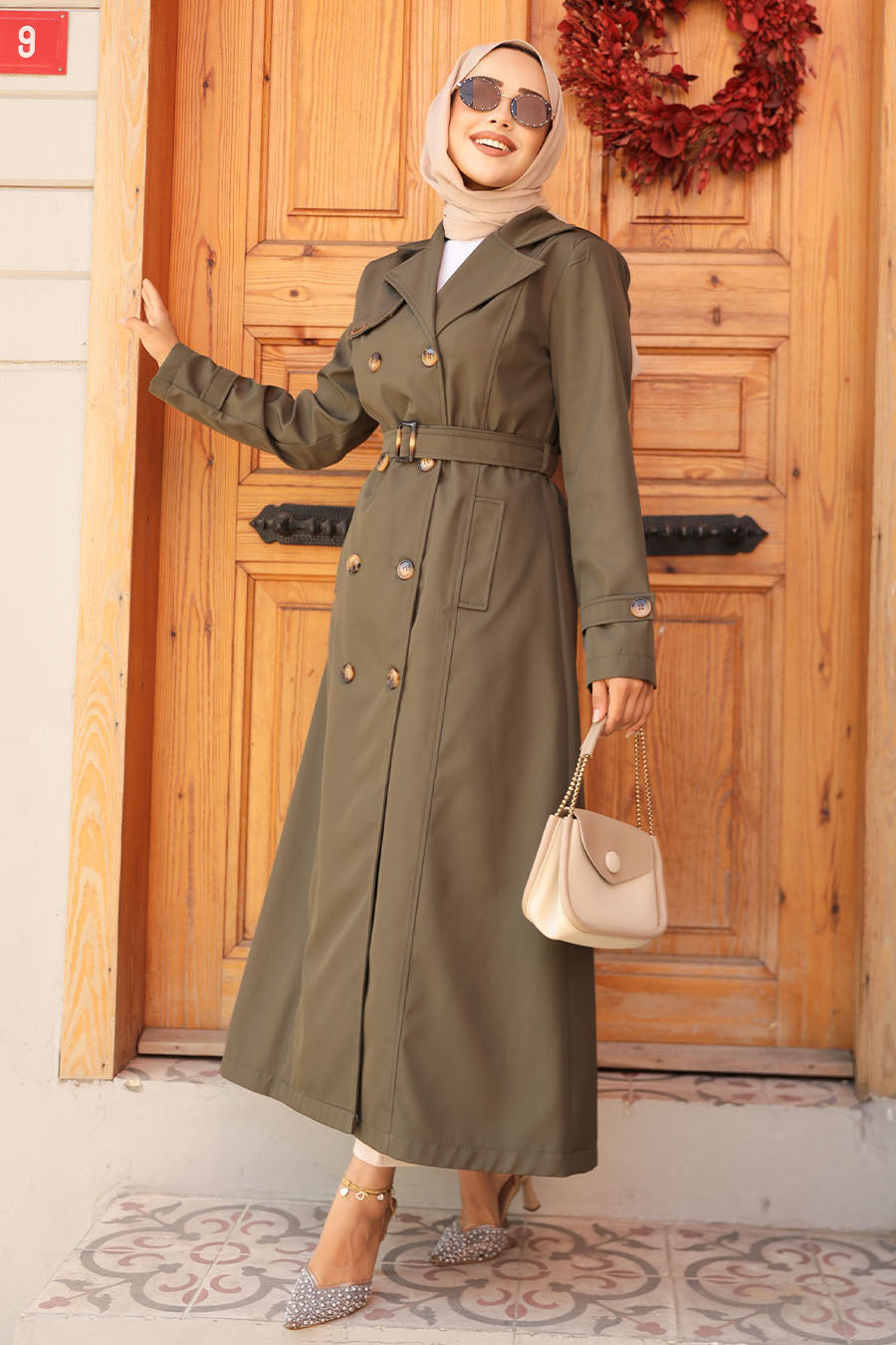 Maxi Trench Coat - Khaki