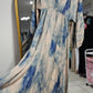 Abstract Water Color Satin Dress - Light