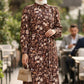 Brown Floral Long Tunic