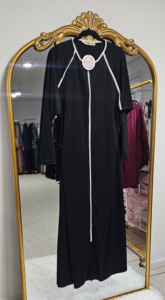 Simple Prayer Abaya - Black