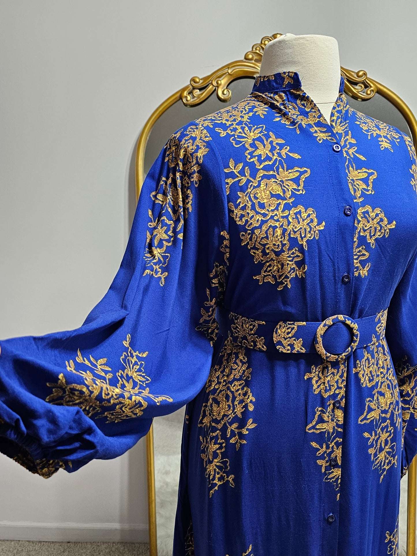 Cotton Maxi dress - Royal Blue