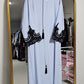Lace Sleeve Abaya - Pale Blue