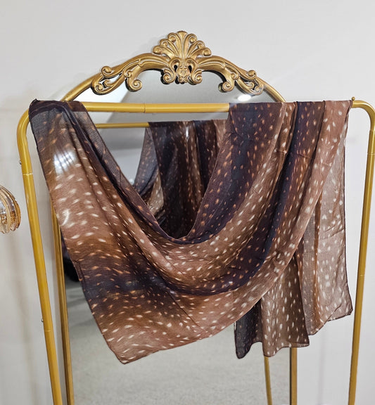 Premium Bamboo Modal Hijab - Deer Print