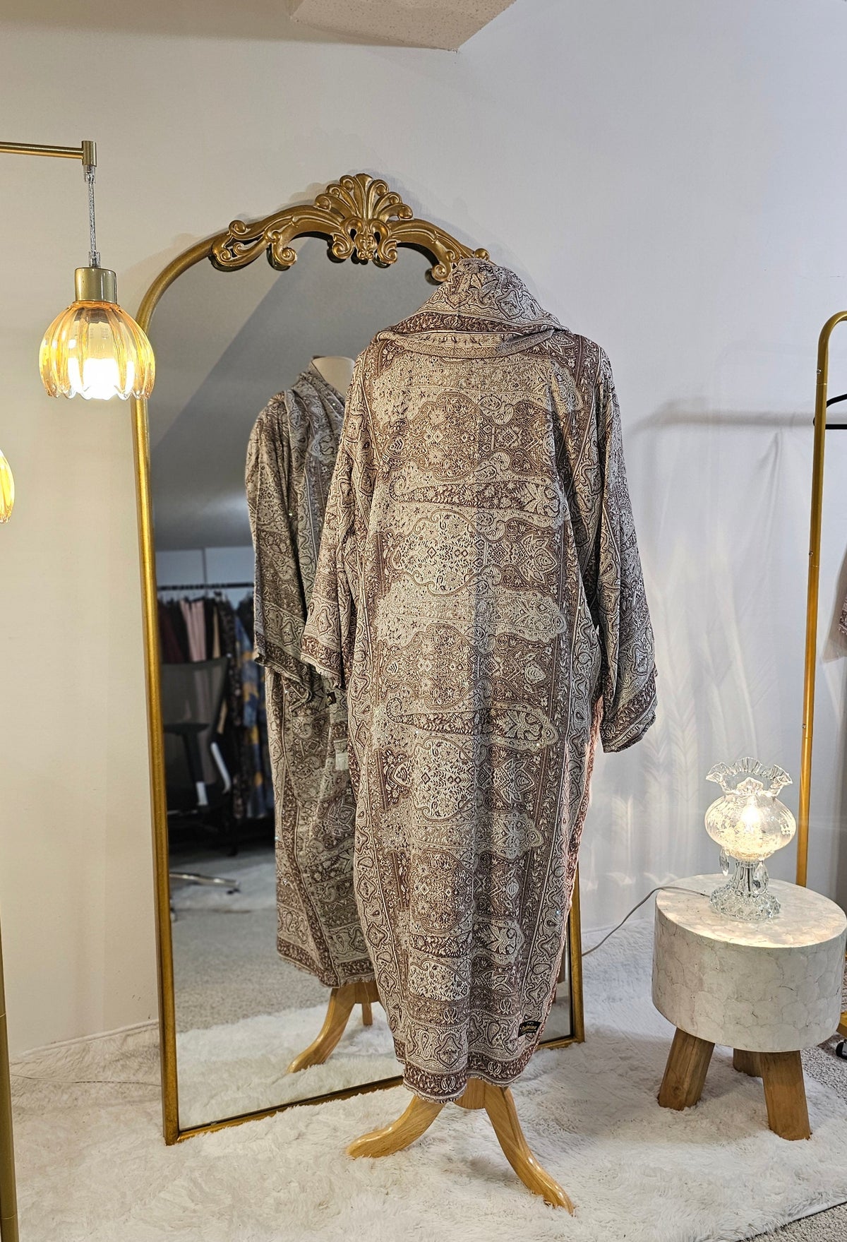 Pashmina Abaya 3 PC - Brown