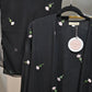 Floral Embroidered Chiffon Abaya with Matching Hijab - Black