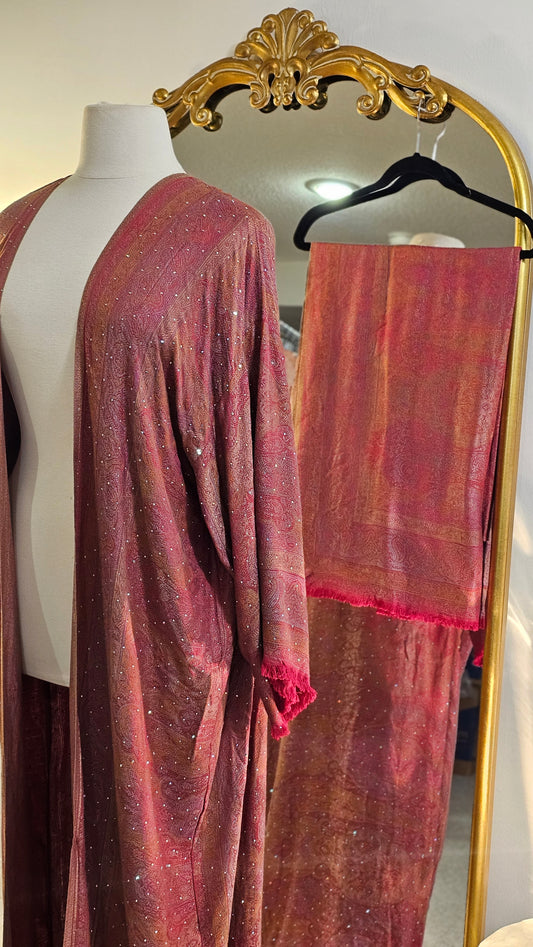 Pashmina Cashmere Abaya - Hot Pink