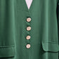 Gold Button Long 3 Pc Set - Green