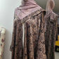 Satin Open Butterfly Abaya with Matching Hijab