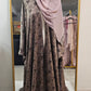 Satin Open Butterfly Abaya with Matching Hijab