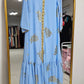 Gold Foil Chiffon Kaftan
