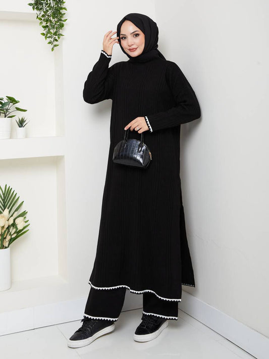 Midi Wool 2-pc Set - Black