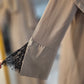 Peekaboo Lace Abaya with Matching Hijab - Taupe Gray