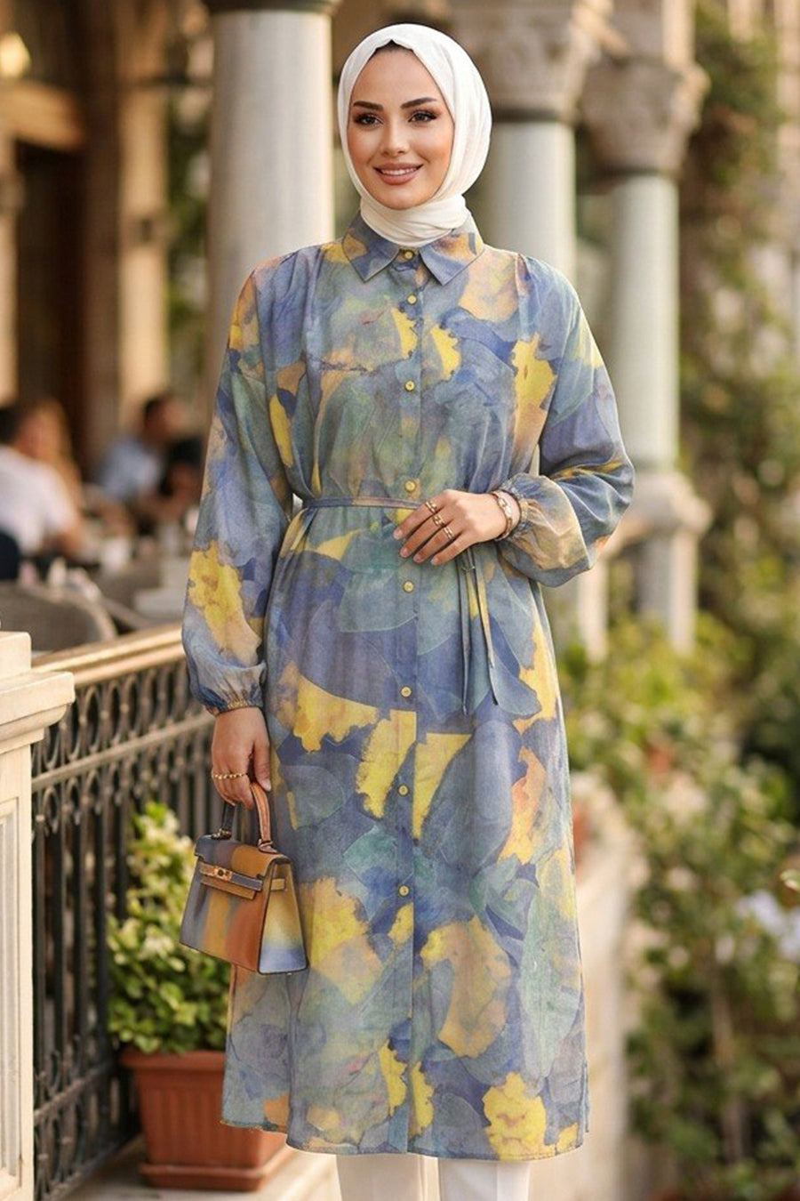 Abstract Print Long Tunic