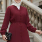 Side Pleated Tunic - Maroon
