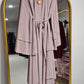 Layered Chiffon Abaya- Nude