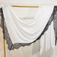Premium Bamboo Modal with Lace - White