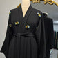 Dragonfly Open Abaya - Black