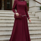 Royal Low Waist Dress - Maroon