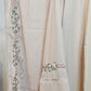 Embroidered Floral Boarder Abaya with Matching Hijab - Cream