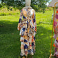 Layered Flared Maxi Dress - Blue Beige
