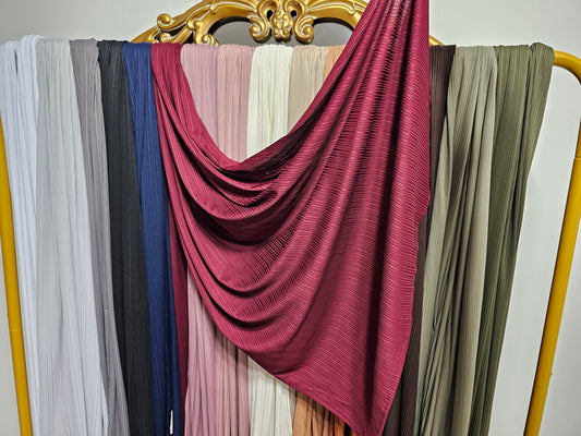 Ribbed Jersey Hijab - 16 Colors