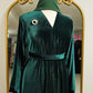Royal Velvet Abaya - Royal Green