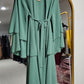 Layered Chiffon Abaya - Mint