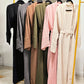 Crinkle 2 PC Abaya - (6 Colors)