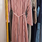 Wavy Crystal Abaya - Pretty Pink