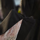 Peekaboo Lace Abaya with Matching Hijab - Classic Black