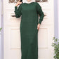 Ribbed Winter Dress - Green