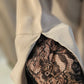 Peekaboo Lace Abaya with Matching Hijab - Taupe Gray