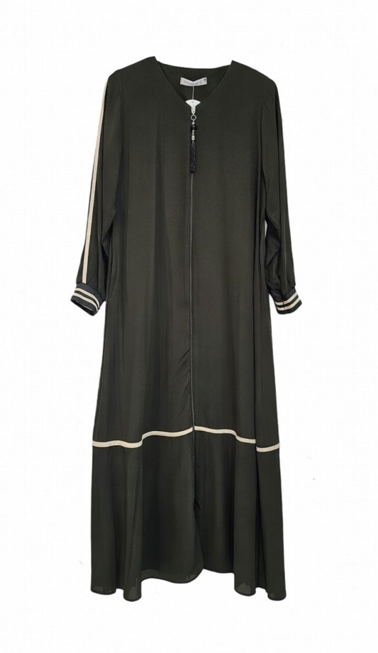 Modest Mermaid Abaya - Olive