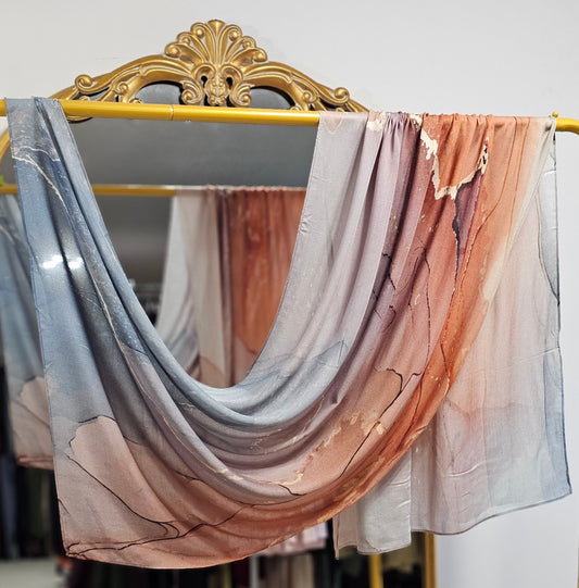 Premium Printed Bamboo Modal Hijab - Flames