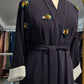 Dragonfly Open Abaya - Navy Blue