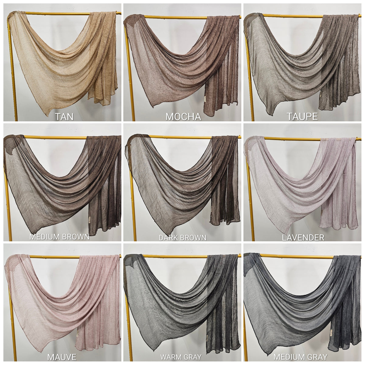 Crinkle Modal / Grainy Rayon Hijab - 13 Colors