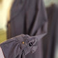 Asymmetrical Overlay Ruched Sleeve Abaya - Dusty Mocha