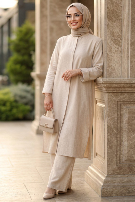 Linen Look-Alike Elegant 2 pc Set
