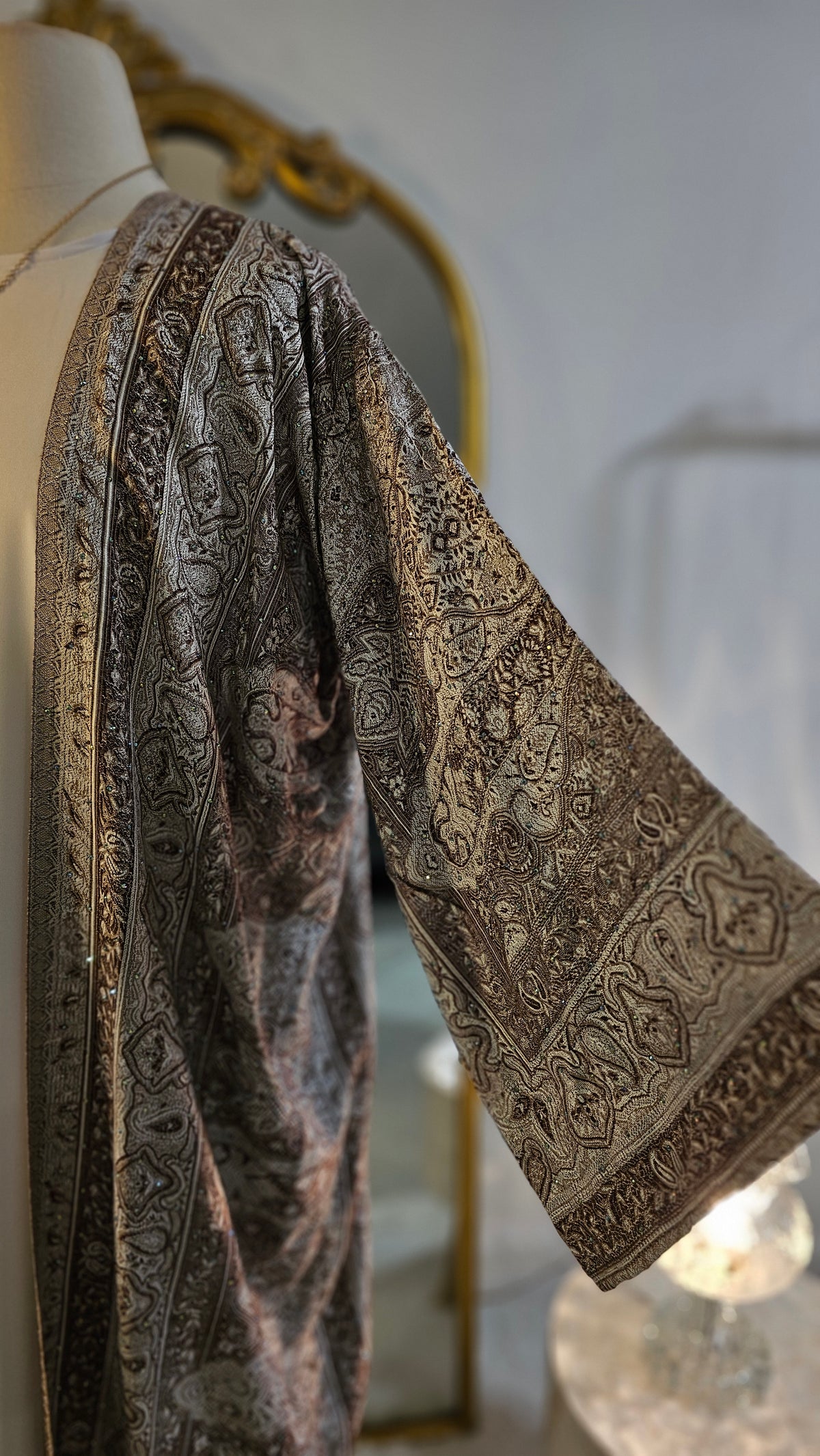 Pashmina Abaya 3 PC - Brown