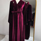 Royal Velvet Abaya- Royal Red