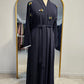 Dragonfly Open Abaya - Navy Blue